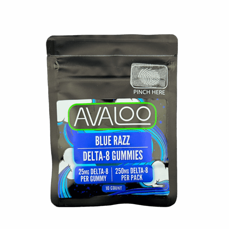 250mg d8 gummy blue razz