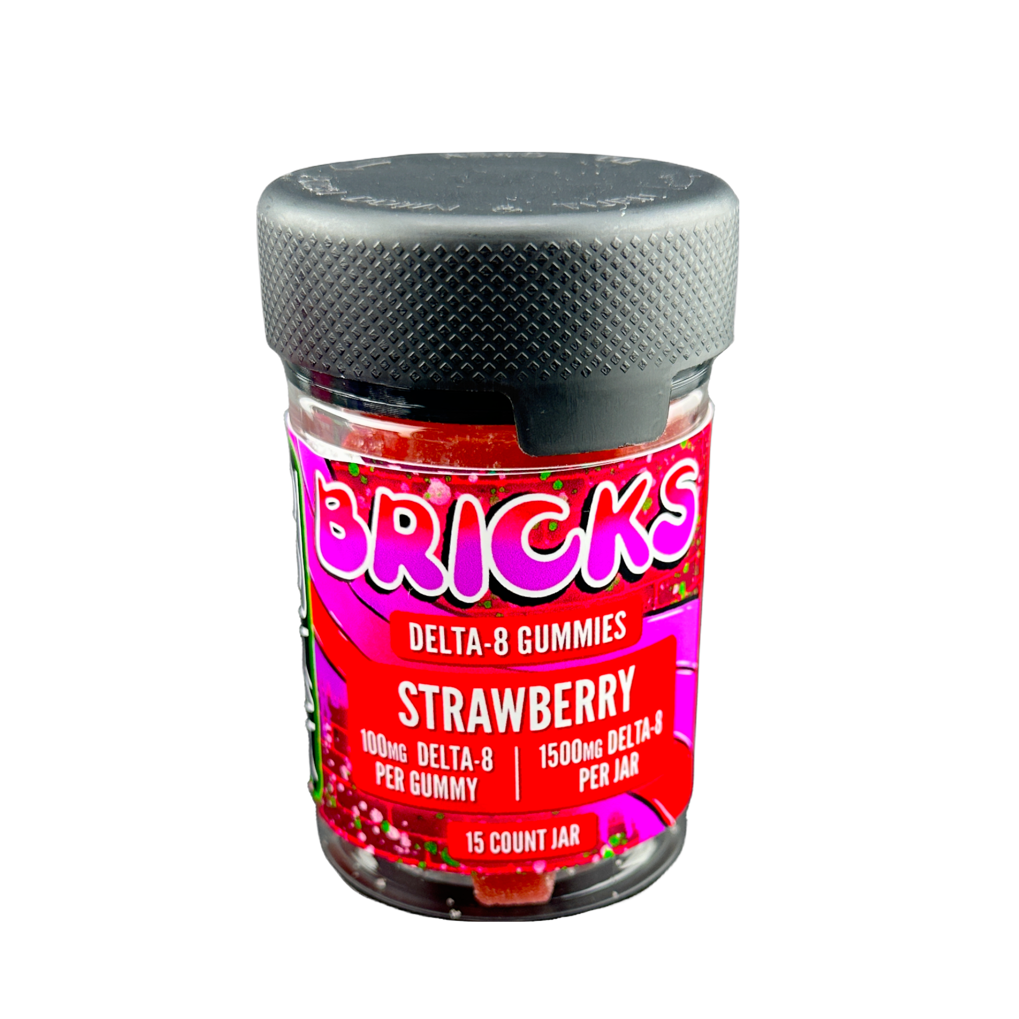 Delta 8 Bricks Gummies 1500mg - Strawberry from Avaloo d8 bricks strawberry