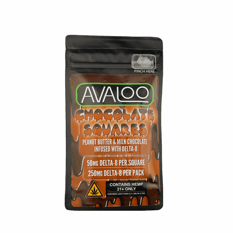 50mg delta 8 chocolate squares peanut butter