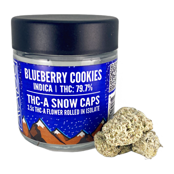 thc a snow caps 3.5g blueberry cookies