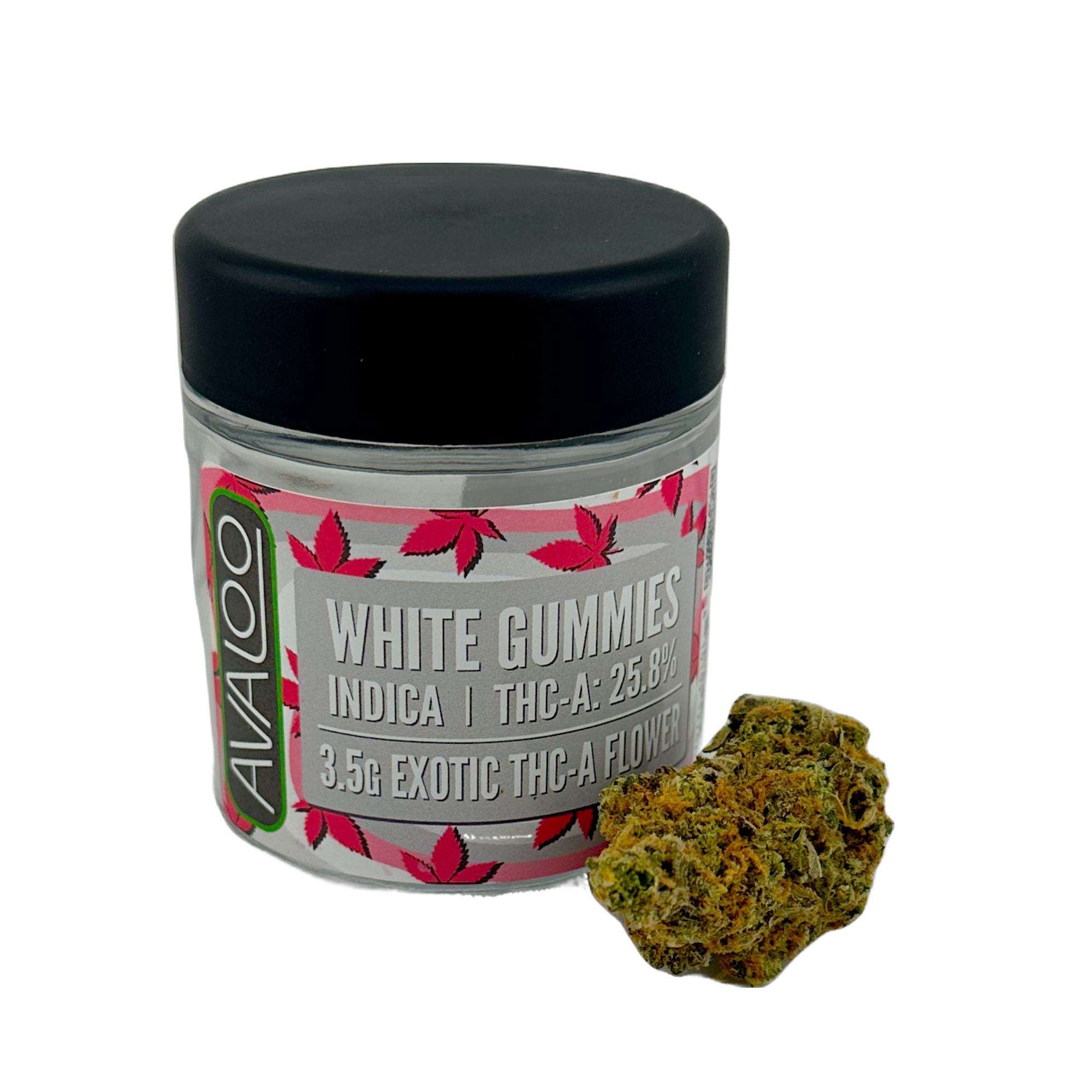 THC-A Exotic Flower - White Gummies (Indica) from Avaloo thca flower white gummies 3.5g