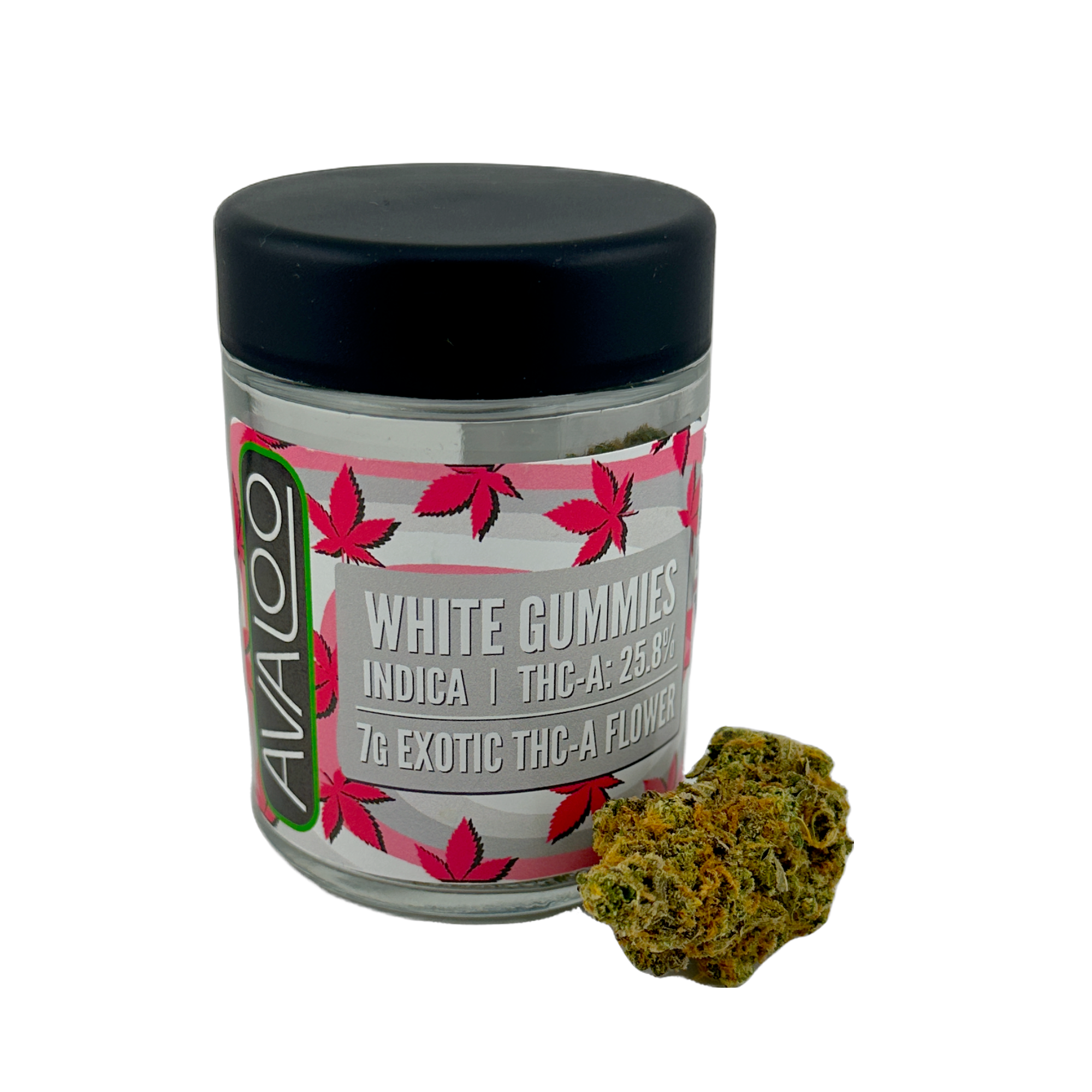 THC-A Exotic Flower - White Gummies (Indica) from Avaloo thca flower white gummies 7g