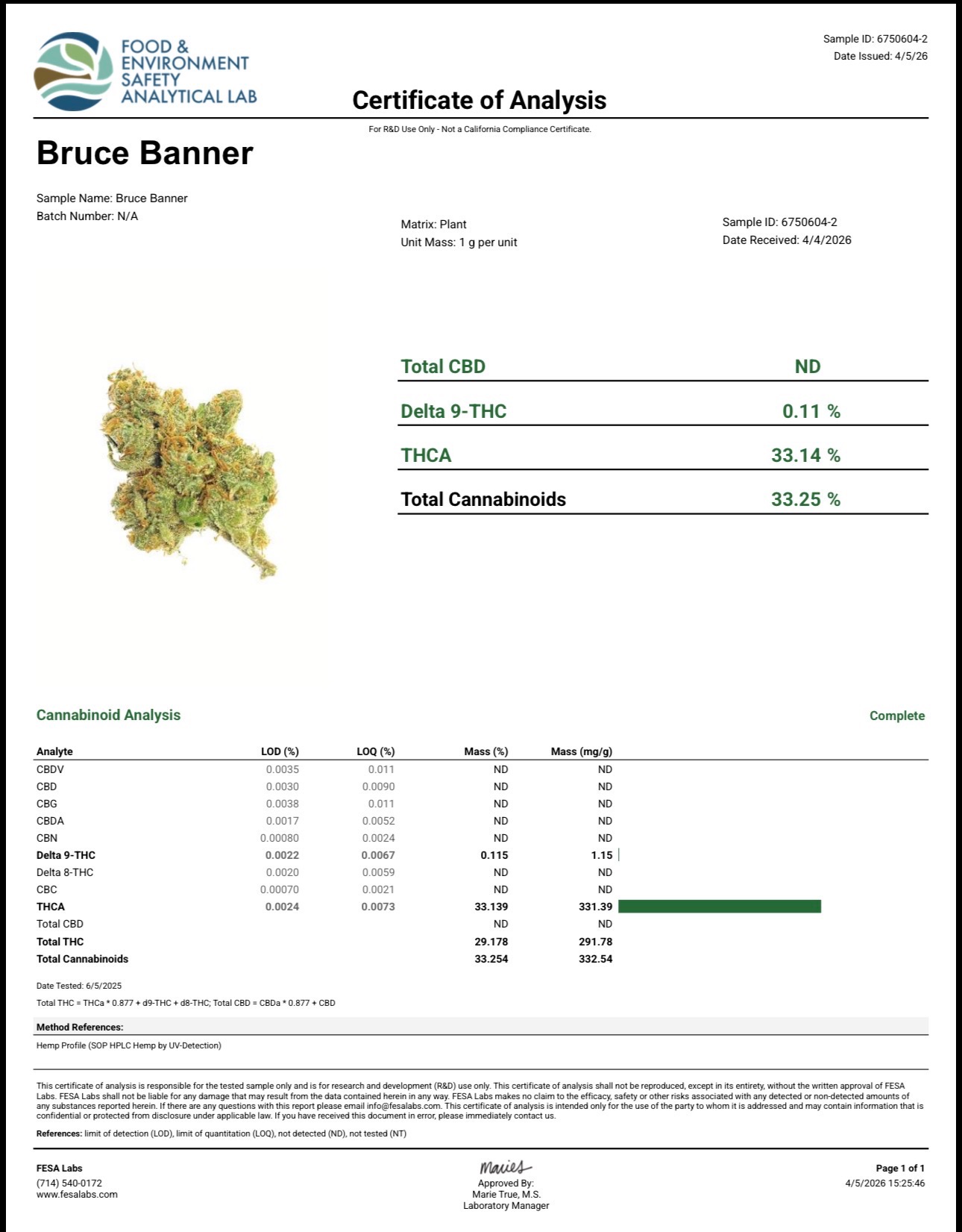 THC-A Exotic Flower - Bruce Banner (Hybrid) Guest Edition from Avaloo THC-A Exotic Flower - Bruce Banner (Hybrid) Guest Edition - Image 2