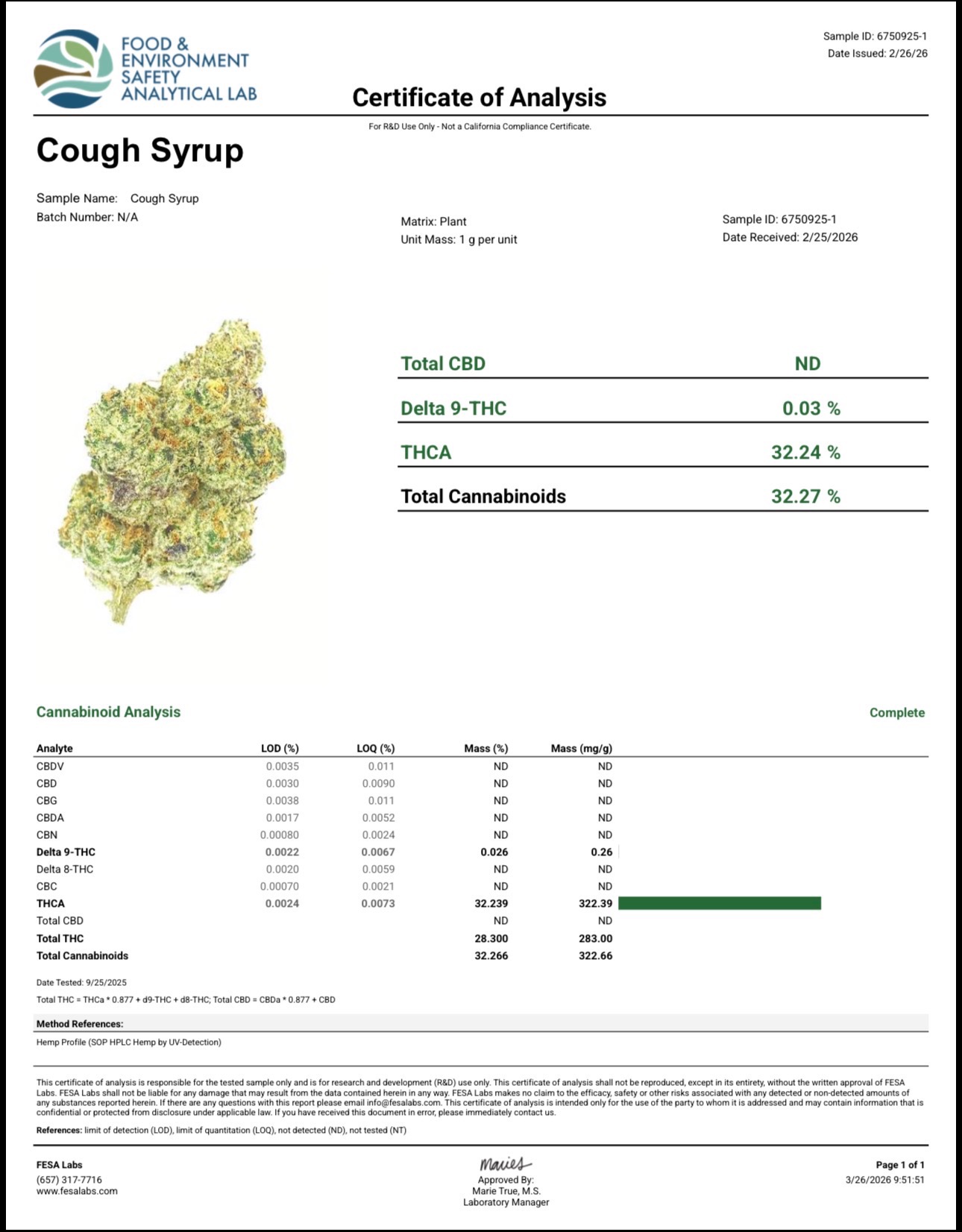 THC-A Exotic Flower - Cough Syrup (Hybrid) Guest Edition from Avaloo THC-A Exotic Flower - Cough Syrup (Hybrid) Guest Edition - Image 2