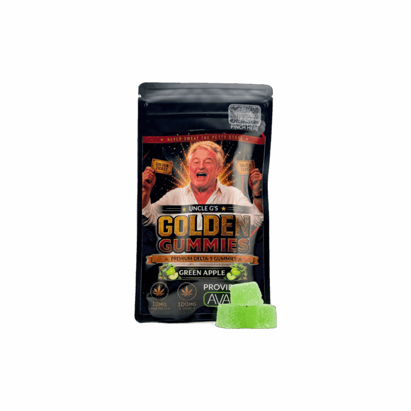 Uncle G’s Golden Gummies – Delta 9 Green Apple – 100mg