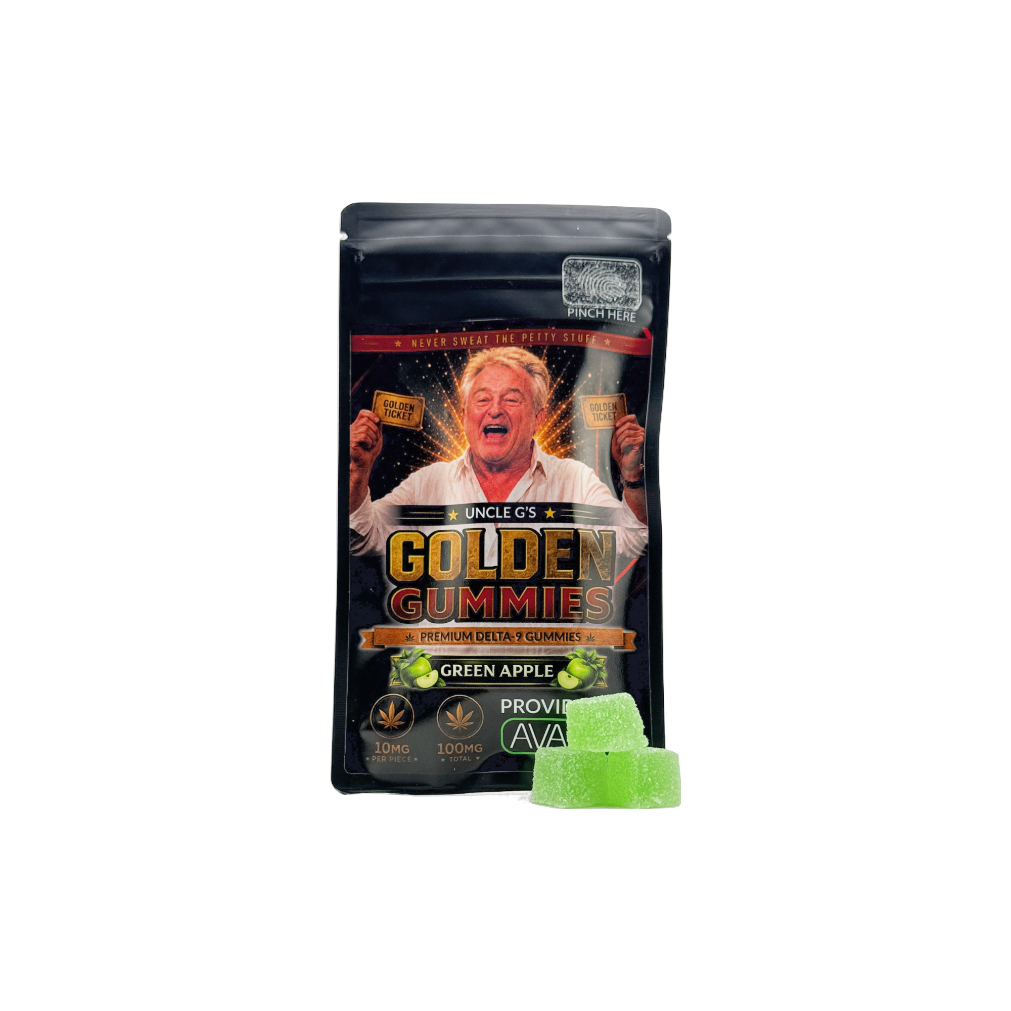 Uncle G’s Golden Gummies – Delta 9 Green Apple – 100mg from Avaloo Uncle G’s Golden Gummies – Delta 9 Green Apple – 100mg