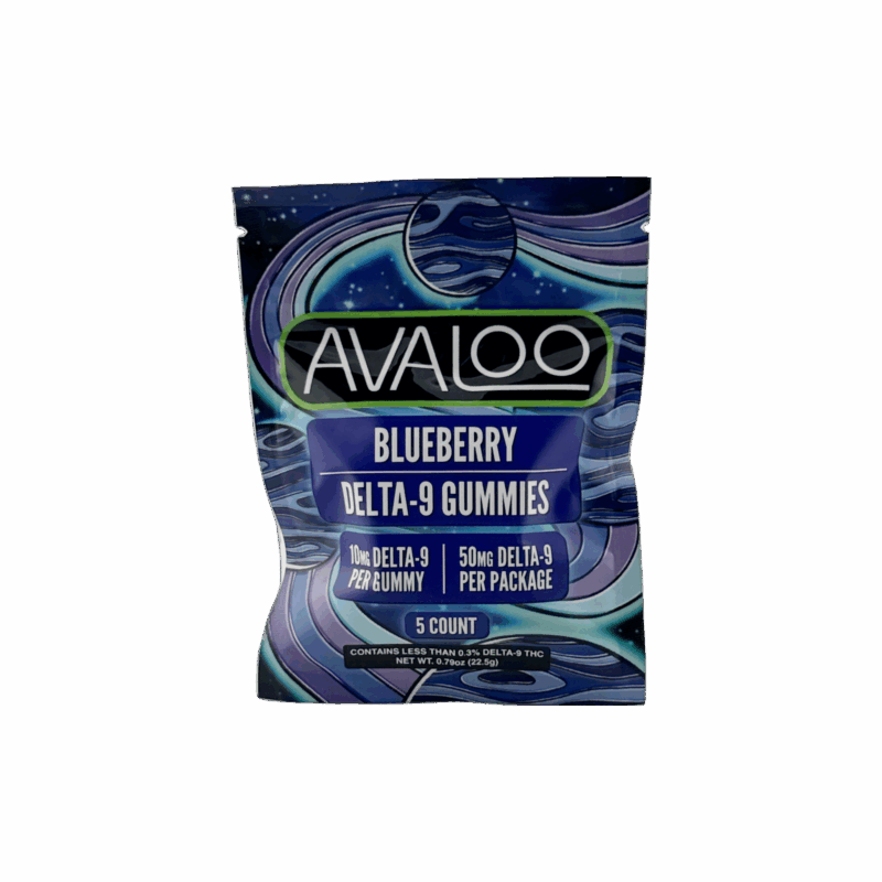 Home from Avaloo Delta 9 + CBD Gummies – Blueberry – 10mg THC + 10mg CBD