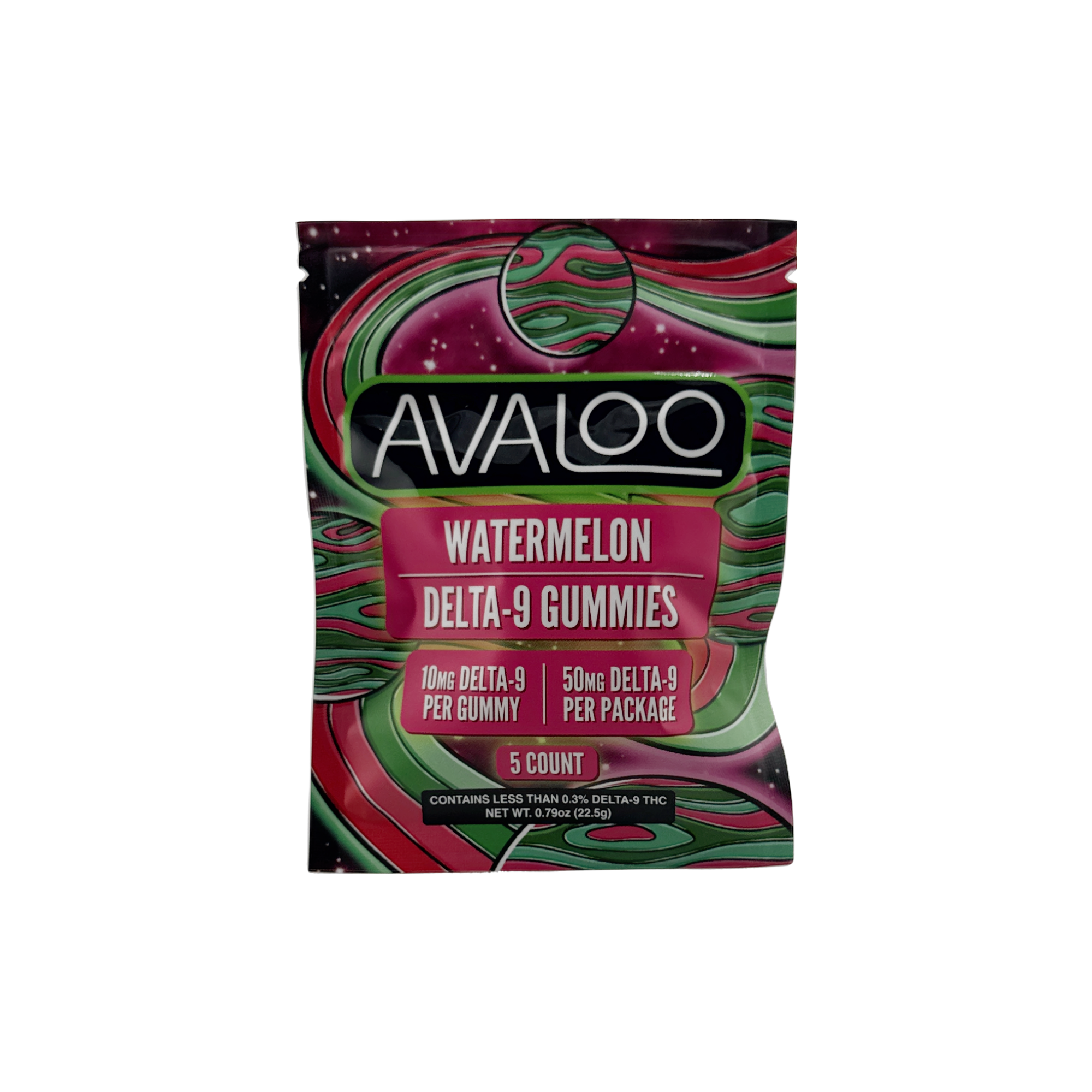 Delta 9 + CBD Gummies – Watermelon – 10mg THC + 10mg CBD from Avaloo Delta 9 + CBD Gummies – Watermelon – 10mg THC + 10mg CBD